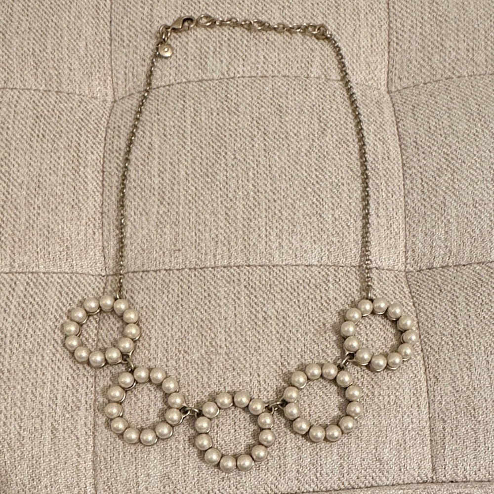 J. Crew Preppy Pearl Statement Necklace with Gold Chain Indie Business Wear